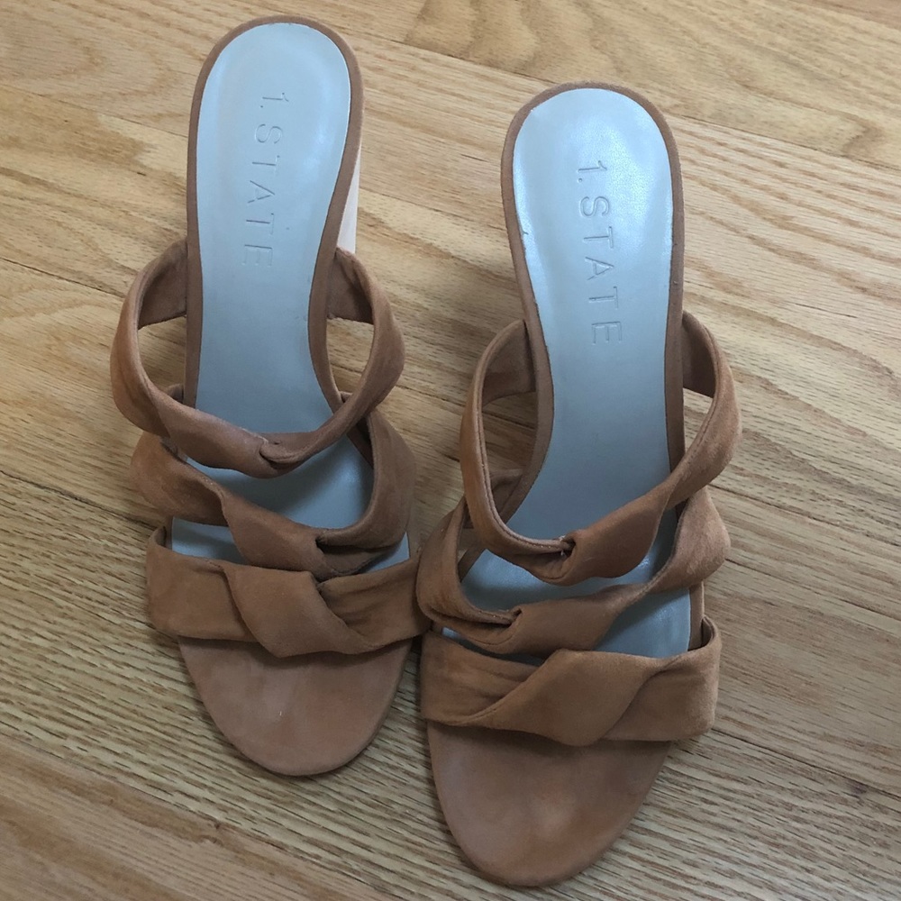 Tan suede sandals
